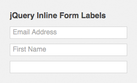 jQuery Inline Form Labels